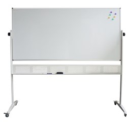 Rapidline Porcelain Mobile Whiteboard 1200Wx 900mmH Aluminium Frame