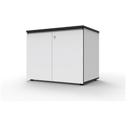 Rapidline Infinity Swing 2 Door Cupboard 900W x 600D x 730mmH White With Black Edge