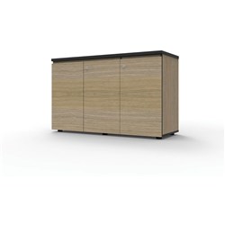 Rapidline Infinity Swing 3 Door Cupboard 1500W x 450D x 730mmH Oak With Black Edge
