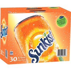 Sunkist Orange 375ml Can Pack Of 30