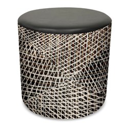 K2 Orange Dust Eva Round Ottoman 450mm Diameter Black Cockatoo