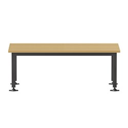 Rapidline Locker Bench Seat 1200W x 450D x 450mmH Teak Seat Black Frame