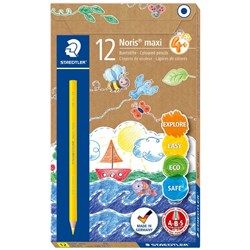 NORIS CLUB MAXI LEARNER COLOURED PENCILS YELLOW Pack 12