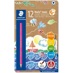 NORIS CLUB MAXI LEARNER COLOURED PENCILS PINK Pack 12
