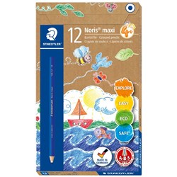 NORIS CLUB MAXI LEARNER COLOURED PENCILS BLUE Pack 12