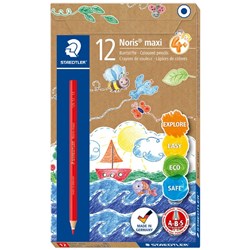NORIS CLUB MAXI LEARNER COLOURED PENCILS RED Pack 12
