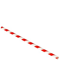 Envirochoice 200mm Paper Straws Red/White Stripe Carton Of 2500