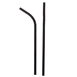 Envirochoice 210mm Flexi Paper Straws Black Carton Of 2500