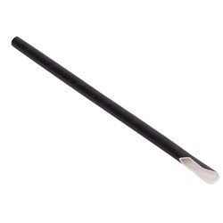 Envirochoice 207mm Paper Straw Spoon Black Carton Of 1500