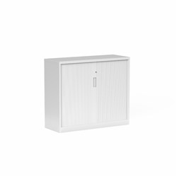OLG Tempo Tambour Cabinet 2 Shelves 1200W x 450D x 1020mmH White