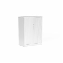 OLG Tempo Tambour Cabinet 2 Shelves 900Wx 450D x 1200mmH White