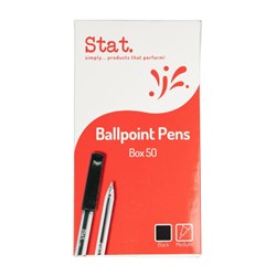 Stat Ballpoint Pen Medium 1mm Black Box Of 50