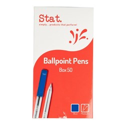 Stat Ballpoint Pen Medium 1mm Blue Box Of 50