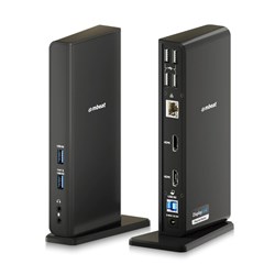 Mbeat DLD20 DisplayLink USB-C USB-A Dual HDMI Docking Station Black