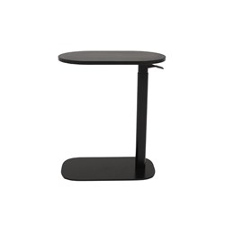Rapidline Eos Height Adjustable Side Table 560W x 340D x 653-1048mmH Black/Black