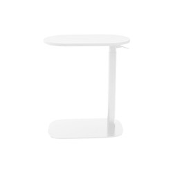 Rapidline Eos Height Adjustable Side Table 560W x 340D x 653-1048mmH White/White