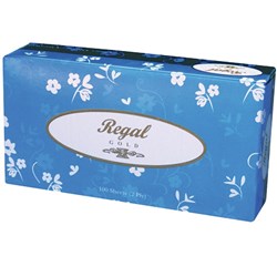 TISSUES FACIAL 2PLY BX100 REGAL