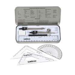 COMPASS CELCO 909 MATH SET IN TIN