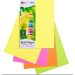 QUILL XL MULTIOFFICE PAPER A4 80GSM Fluoro Assorted Pack 500