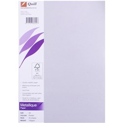 Quill Metallique Paper A4 120gsm Peridot Pack Of 25