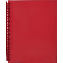 Marbig Display Book A4 Refillable 20 Pocket Red