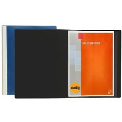 Marbig Clearview Display Book A4 36 Pocket Insertable Cover Black