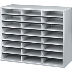 Fellowes Literature Organiser 24 Compartment 737W 302D x 600mmH Grey