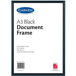 Carven Certificate Frame A3 Wall Mountable Black