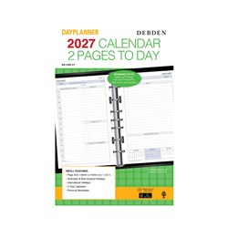 Debden Dayplanner Refill Desk 140 x 216mm Dated 2 Days to Day