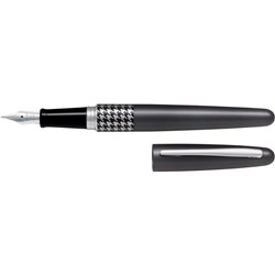 Pilot MR3 Fountain Pen Medium Nib Houndstooth Grey Barrel Black Ink