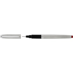 Artline Signature Silver Fineliner Pen 0.4mm Red