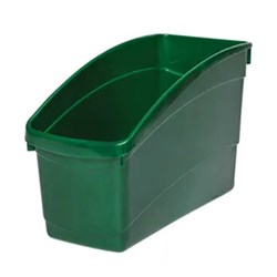 ELIZABETH RICHARDS PLASTIC BOOK AND STORAGE TUB DARK GREEN