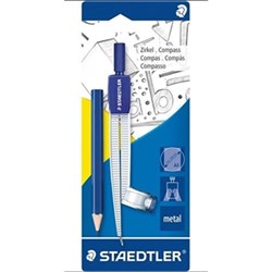 STEADTLER SCHOOL COMPASS SET WITH UNIVERSAL ADAPTOR AND SMALL PENCIL