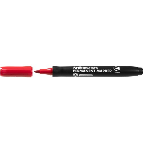 ARTLINE SUPREME PERMANENT MARKER RED LID OFF